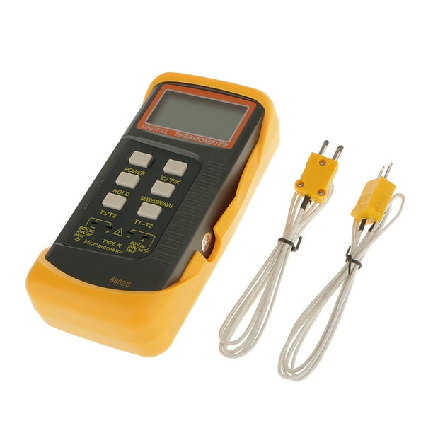 Portable High-precision Digital Thermometer Single Dual Channel Measurement LCD